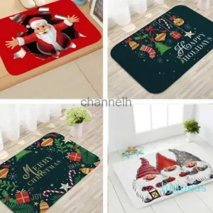 Christmas Decorations Merry Ornament Door Mat Santa Claus Outdoor Carpet for Home Decoration Xmas New Year Navidad Gifts