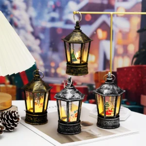 Simulated Wax Candles Shaped like a Six-Sided Lantern - Ideal for Celebrations