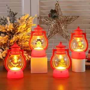 Vintage Lantern Retro Design LED Hanging Oil Lamp Battery Operated Decorative for Home Holiday Christmas Gifts Home Decor