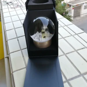 Classics Golden Snow Globe With Perfume Bottle Inside Snow Crystal Ball for Special Birthday Novelty Christmas VIP Gift